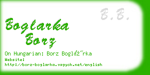 boglarka borz business card